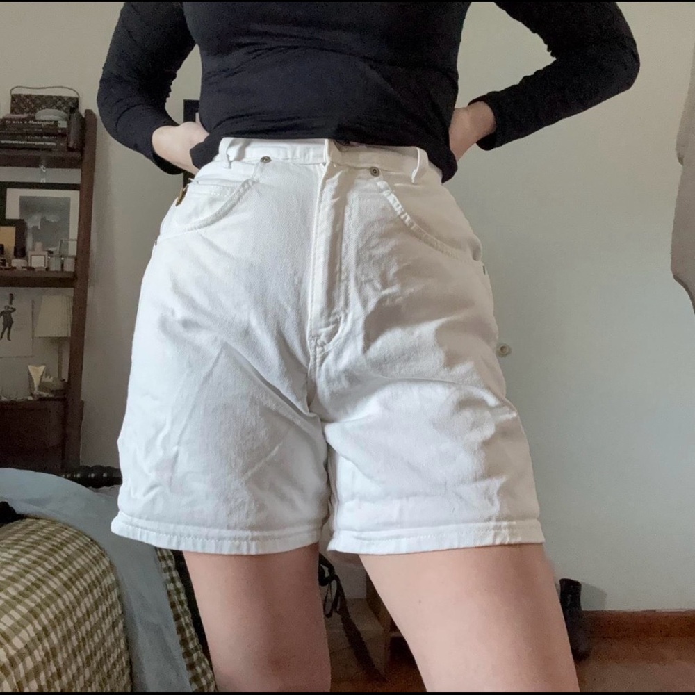 Vintage White High Waisted Shorts